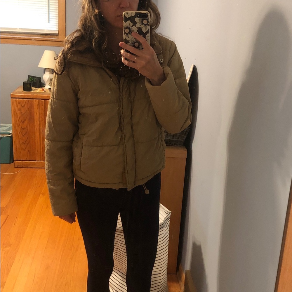 Women’s Tan Quilted Puffer Jacket - ASOS